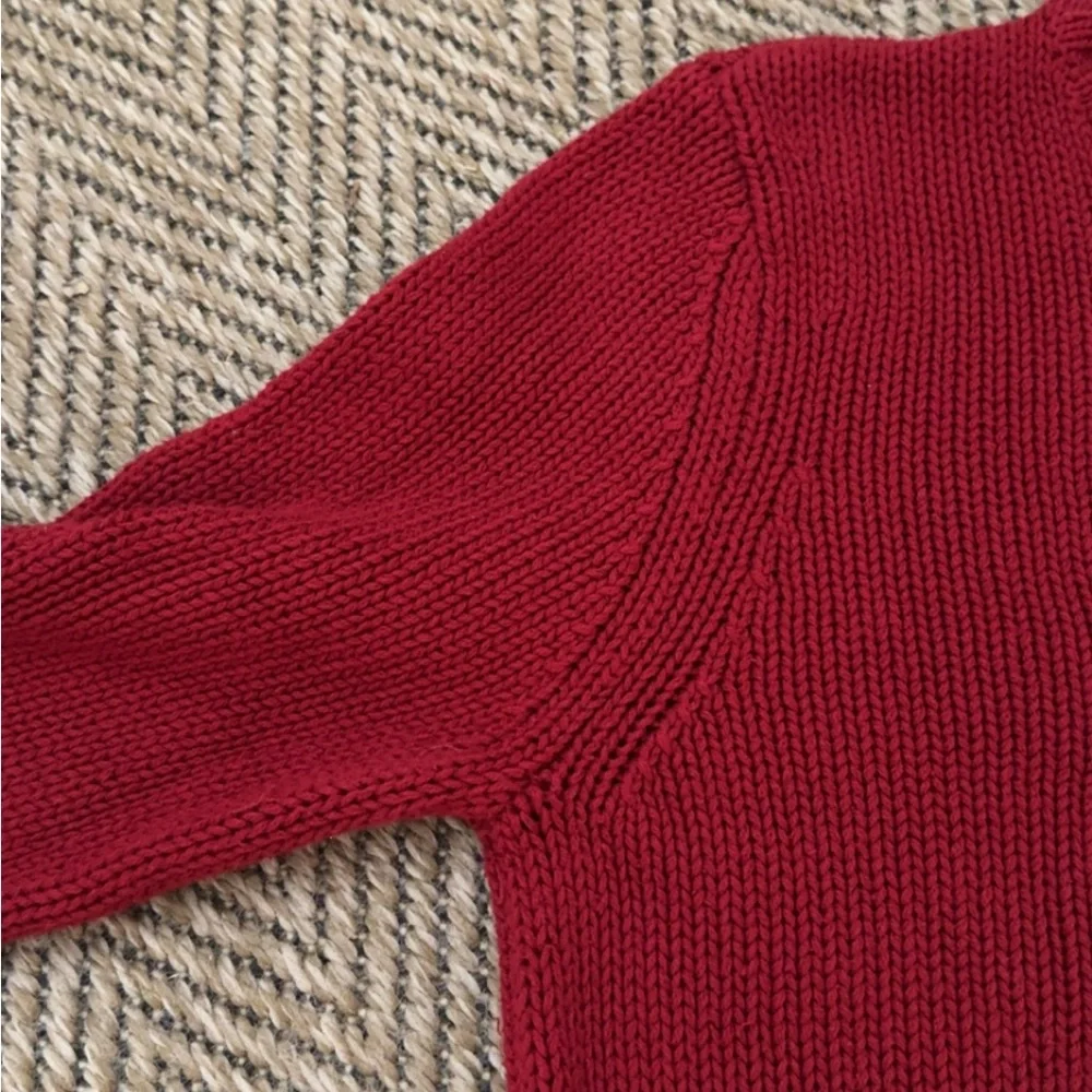 Vintage Polo Jeans Co. Ralph‎ Lauren American Flag USA Crewneck Red Knit Sweater - Picture 7 of 10